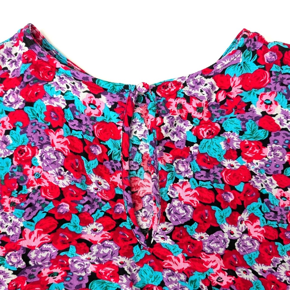 RIXO for‎ Target Floral Mini Dress Ruffle Puff Sleeve Cottagecore Size 4 - Picture 6 of 14